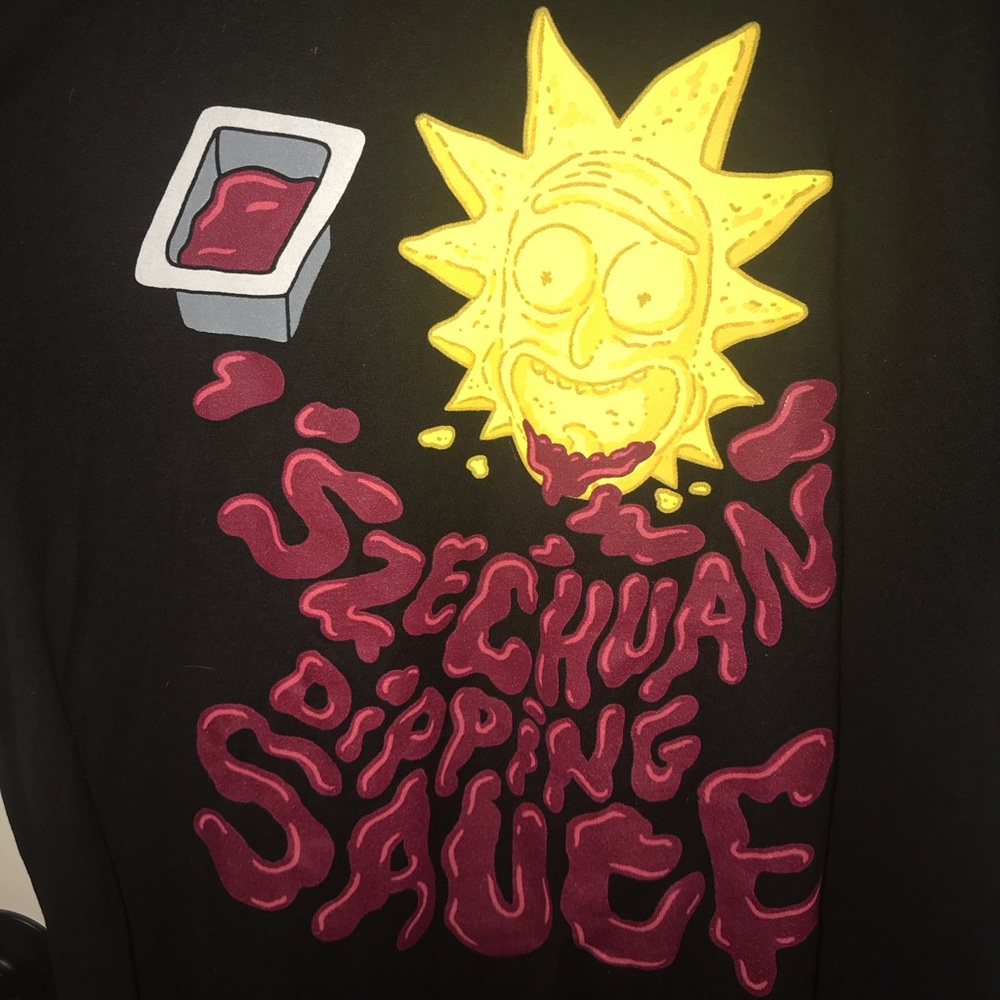 Rick & Morty Szechuan dippin sauce black large T